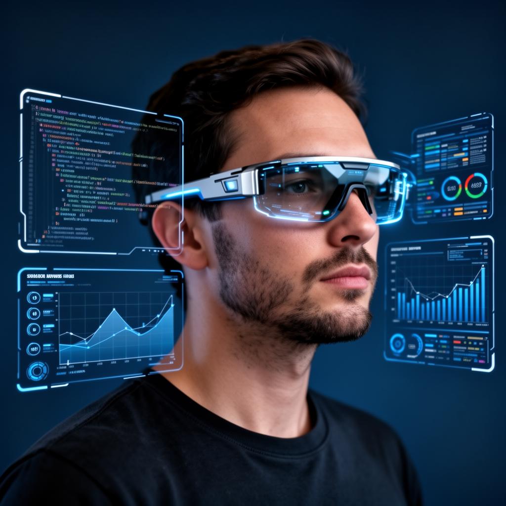 Developer using AR interface